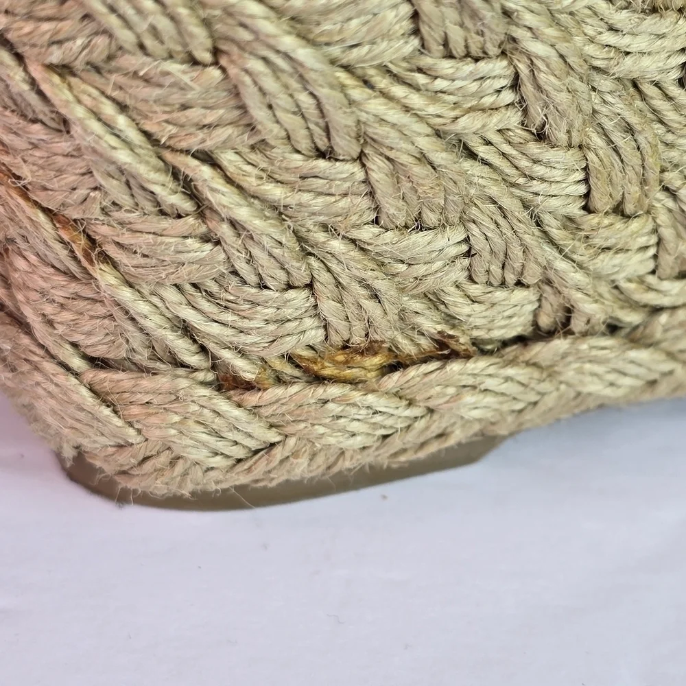 Stuart Weitzman Toogood Wrinkle Raffia Alex Wedge Espadrille Platform Sandal 9